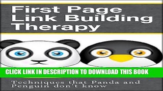[PDF] First Page Link Building Therapy for SEO - Search Engine Optimization Techniques that Panda