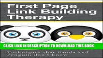 [PDF] First Page Link Building Therapy for SEO - Search Engine Optimization Techniques that Panda