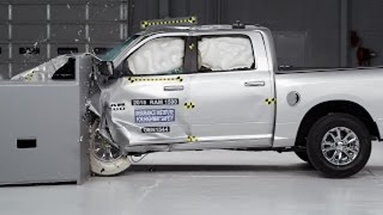 2015 Ram 1500 crew cab small overlap IIHS crash test