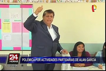 Polémica por actividades partidarias de Alan García