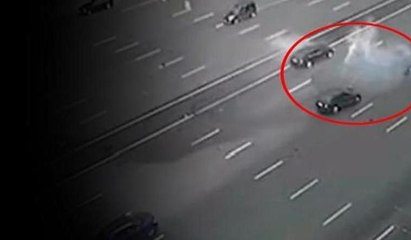 Putin'in makam aracı paramparça oldu... Kaza anı kamerada: 1 ölü