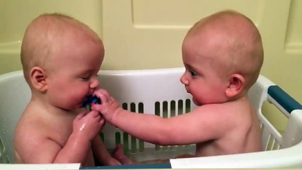 Cute Babys Learn Sharing Is Caring