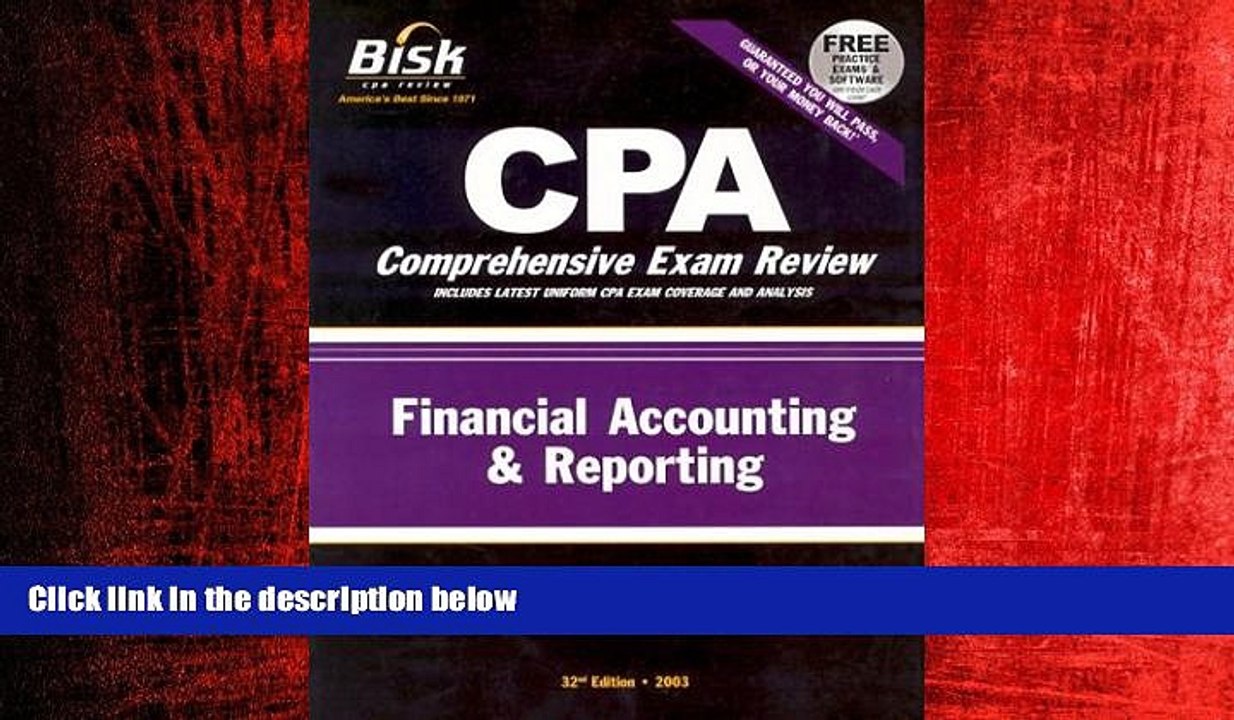 For you CPA Comprehensive Exam Review, 2003: Financial Accounting   Reporting (32nd Edition)