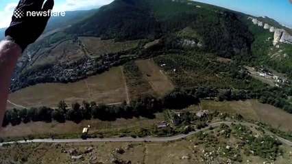 Man has near-death experience while base jumping