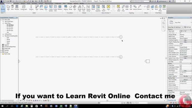 02-How To Create Grids In Autodesk Revit In _ Hindi _ Urdu _