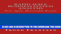 Collection Book Rapid Agile Business System Analysis: Fast, Agile, Measurable Results