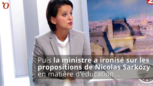 Agacée, Najat Vallaud-Belkacem ironise sur Nicolas Sarkozy
