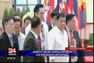 Obama canceló reunión con presidente filipino tras insultos