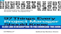 New Book 97 Things Every Project Manager Should Know: Collective Wisdom from the Experts