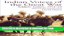 Read Indian Voices of the Great War: Soldiers  Letters, 1914-18  Ebook Free