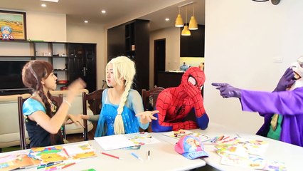 Spiderman & Frozen Elsa w_ Anna, Batman, Captain and Joker Prank - Fun Superheroes IRL Collection #2-QD2PhZVyrig