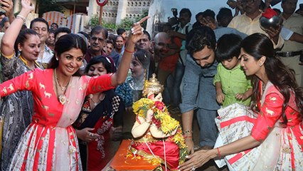 (VIDEO) Shilpa Shetty, Son Viaan Dance At Ganpati Visarjan