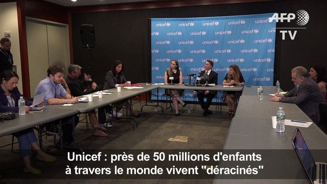 Unicef: près de 50 millions d'enfants déracinés dans le monde