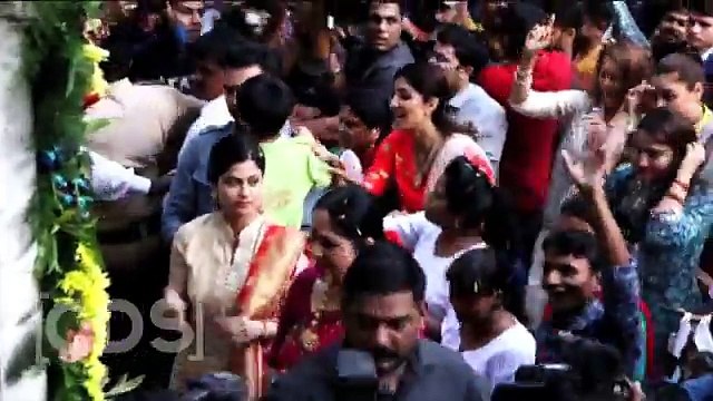 Shilpa Shetty & Raj Kundra Dance In Ganpati Visarjan 2016 !!