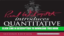 [PDF] Paul Wilmott Introduces Quantitative Finance Full Online