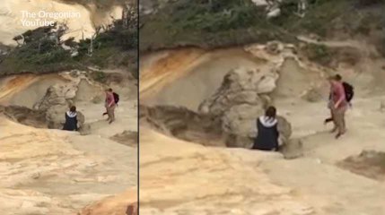 Ils se font filmer en train de détruire une célèbre formation rocheuse