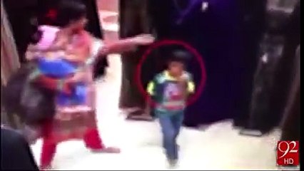 Small child thief trained by mother