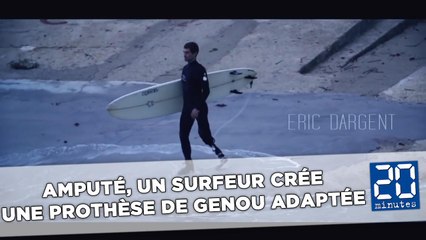 Amputé, un surfeur crée une prothèse de genou adaptée aux sports de glisse