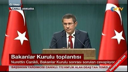 Nurettin Canikli: ABD ile Rakka'ya ortak operasyona sıcak bakıyoruz