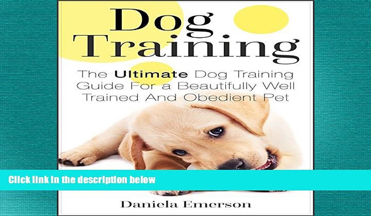 FREE DOWNLOAD  Dog Training: The Ultimate Dog Training Guide for a Beautifully Well-Trained and