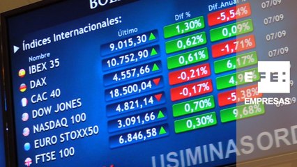 La Bolsa española recupera los 9.000 puntos y sube un 1,30%