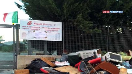 Andria: l'isola ecologica riapre, telecamere beccano autori dell'abbandono di rifiuti