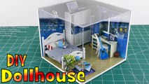 DIY Dollhouse With Working Lights & Furniture & Cover Kit!  ミニチュアドールハウス!  미니어처 인형 집!