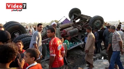 سائق حاول مشاهدة حادث قطار العياط من على الكوبرى فانقلبت سيارته ولقى مصرعه
