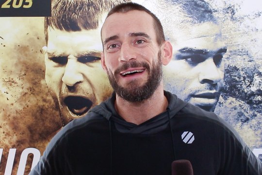 CM Punk media scrum at UFC 203 open workouts