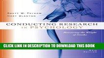 New Book Conducting Research in Psychology: Measuring the Weight of Smoke