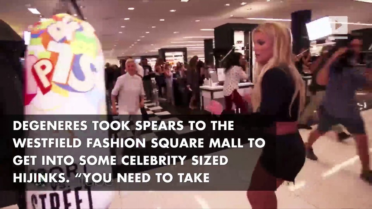 Watch Britney Spears and Ellen DeGeneres cause mayhem in an L.A. mall