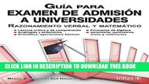 Collection Book GuÃ­a para examen de admisiÃ³n a universidades / Guide to college admissions exam: