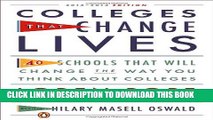 New Book Colleges That Change Lives: 40 Schools That Will Change the Way You Think About Colleges