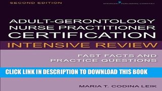 Collection Book Adult-Gerontology Nurse Practitioner Certification Intensive Review: Fast Facts