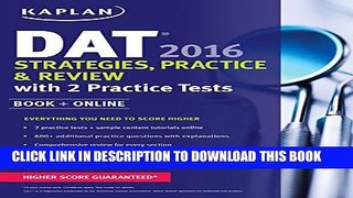 Collection Book Kaplan DAT 2016 Strategies, Practice, and Review with 2 Practice Tests: Book +