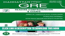 Collection Book GRE Reading Comprehension   Essays (Manhattan Prep GRE Strategy Guides)