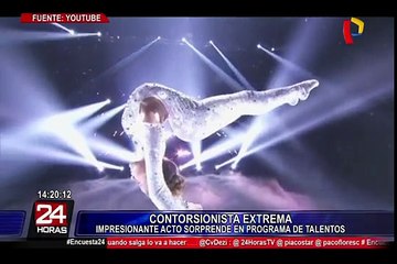 Impresionante acto de contorsionista sorprende en programa de talentos