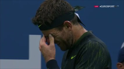 Juan Martin Del Potro Cries After Incredible Support By His Fans vs Wawrinka!