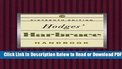 [Get] Hodges Harbrace Handbook Free New
