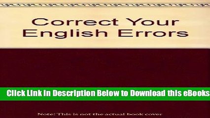 [Download] Correct Your English Errors Online Books