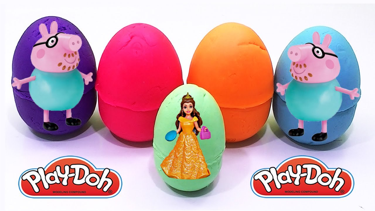 Play Doh Surprise Eggs - Lego toys , Peppa Pig toys , Cars toys , Anna Dolls toys , Minions Banana toys