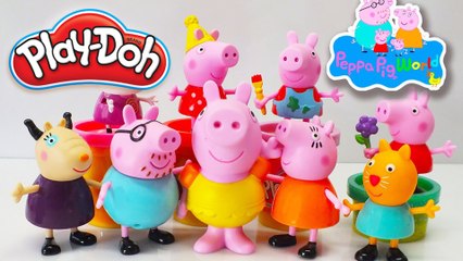 Play Doh Surprise Eggs Peppa Pig Español Toys Creative video for children