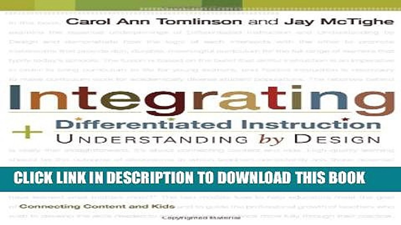 [PDF] Integrating Differentiated Instruction   Understanding by Design: Connecting Content and