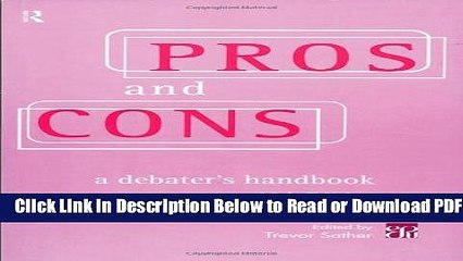 [Get] Pros and Cons: A Debater s Handbook Free Online