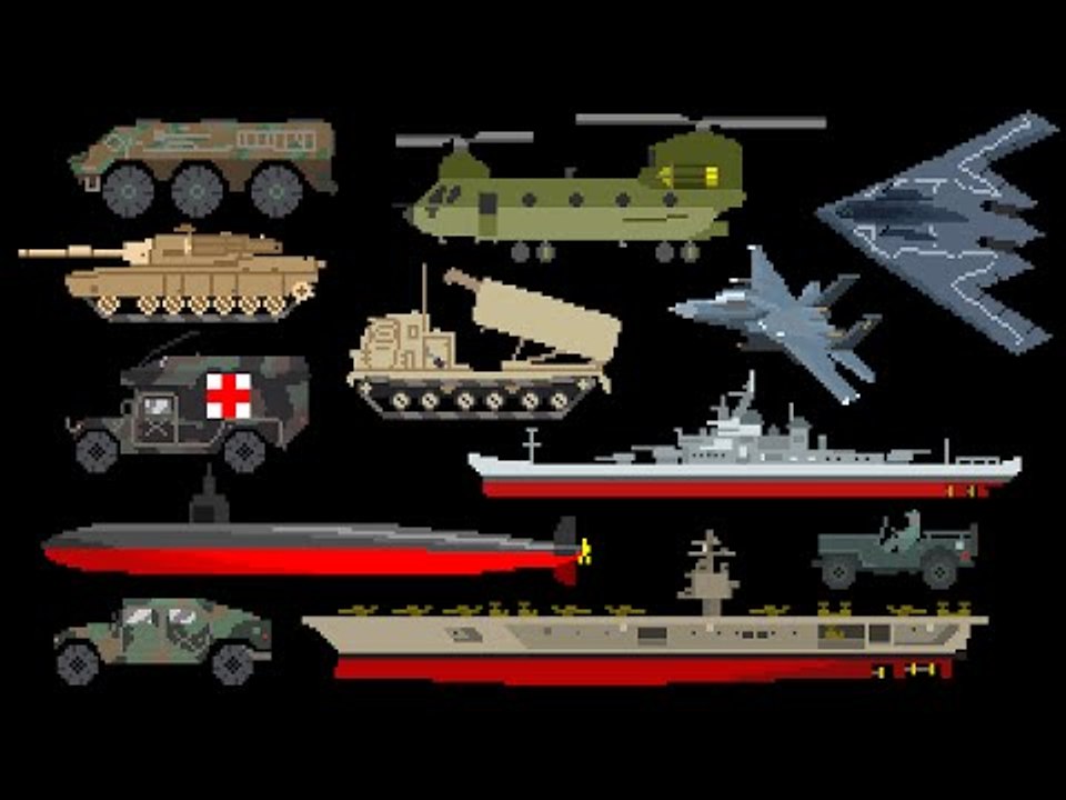 Military Vehicles - Army, Navy & Air Force - The Kids' Picture Show (Fun & Educational)