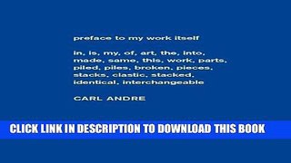 [PDF] Carl Andre: Sculpture as Place, 1958â€“2010 (Dia Art Foundation, New York - Exhibition