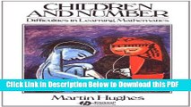 [PDF] Children and Number: Difficulties in Learning Mathematics Free Books