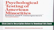 [Reads] Psychological Testing of American Minorities: Issues and Consequences (Multicultural