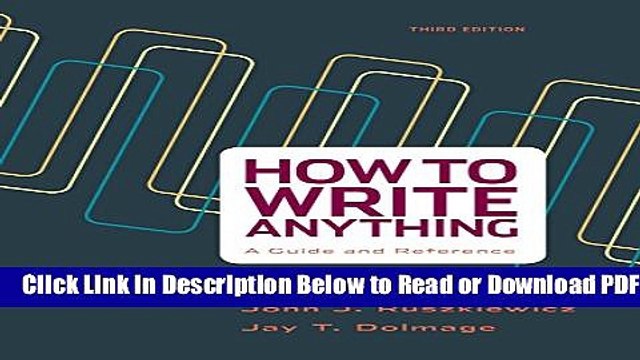 [Download] How to Write Anything with Readings: A Guide and Reference Popular New