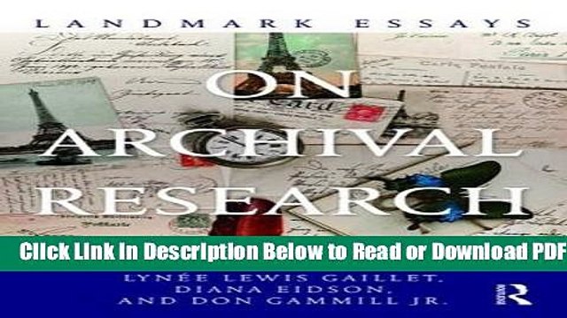 [Get] Landmark Essays on Archival Research (Landmark Essays Series) Popular New